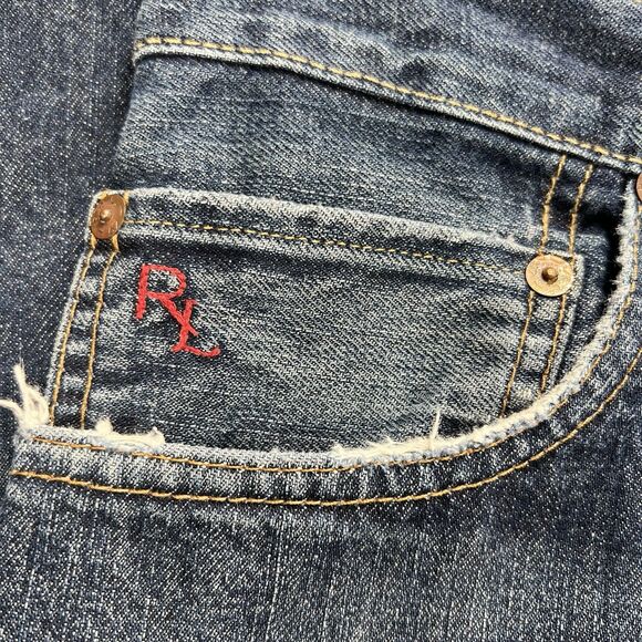 Polo Ralph Lauren Jeans 44Bx30 Relaxed Straight Fit Blue Denim Streetwear Y2K - Picture 4 of 14